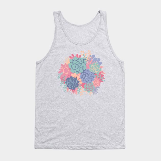 Bunch of Succulents - Colour Tank Top by Abbilaura